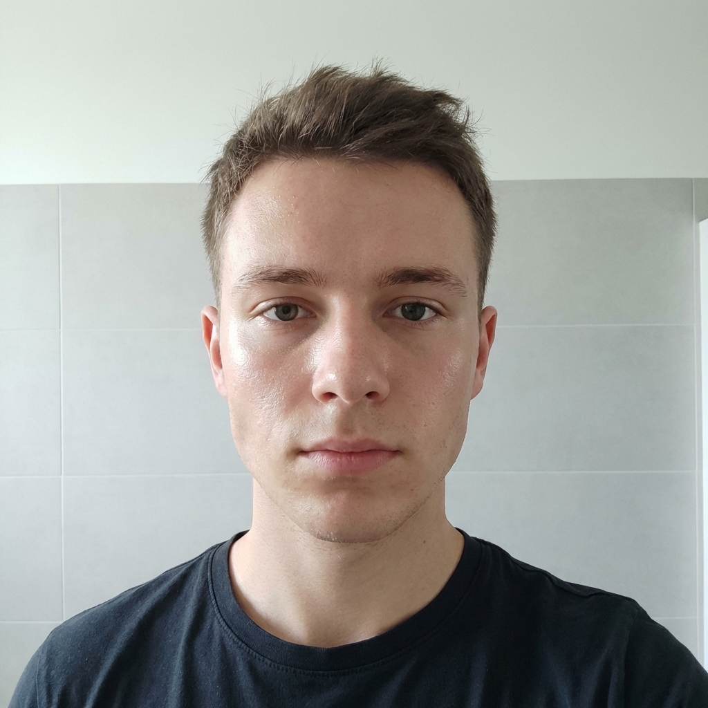 After using product - face with reduced puffiness